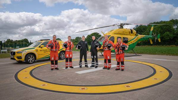 wiltshire air ambulance helicopter and rapid response vehicle