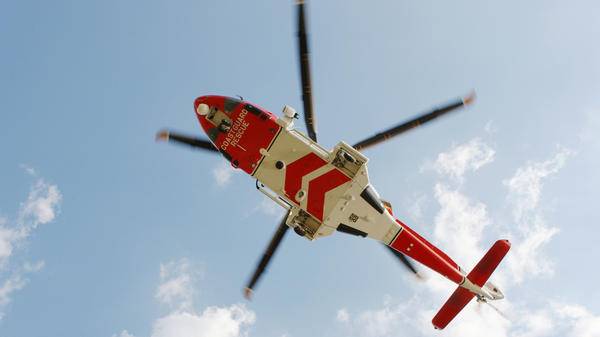 Helicopter in sky