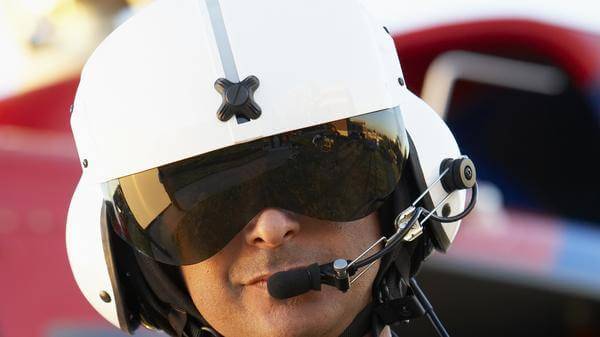 helmet pilot helicopter