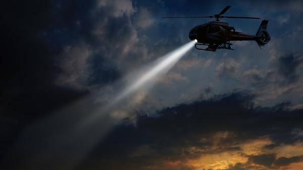 rescue helicopter searchlight