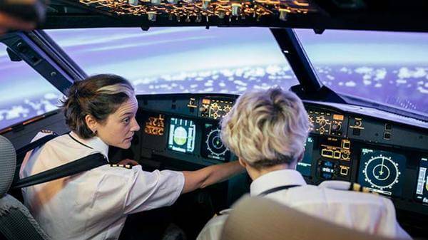 Airline cockpit