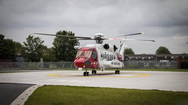 SAR helicopter humberside hull helipad
