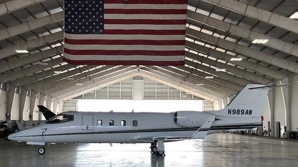 Plane and flag