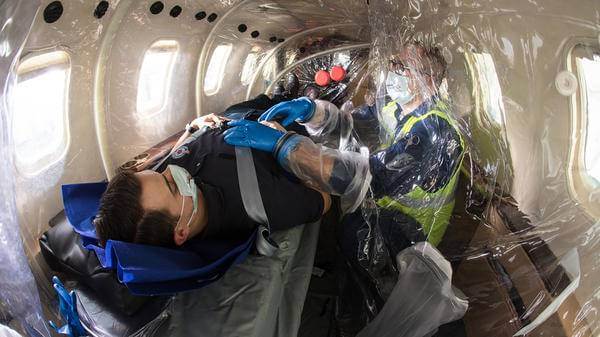 medical jet interior