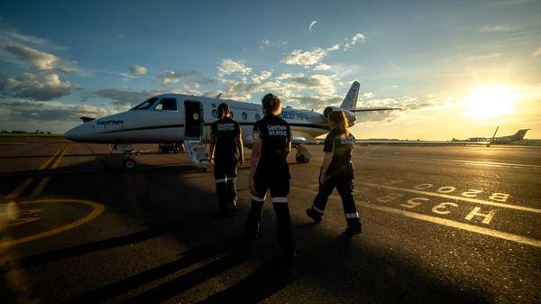 Care Flight G150 jet