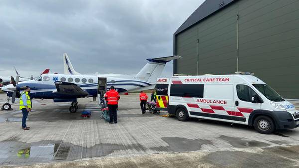 Plane and ambulance