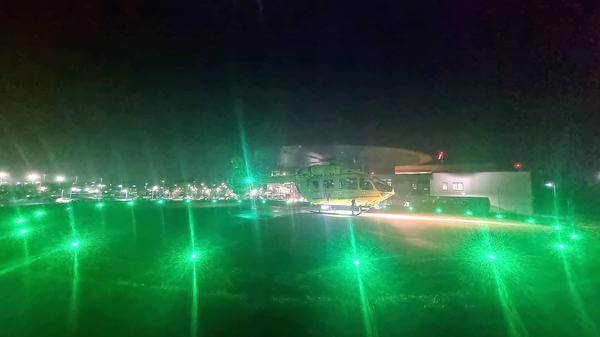 Peterborough helipad night