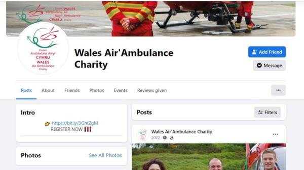 Wales Air Ambulance scam page 1