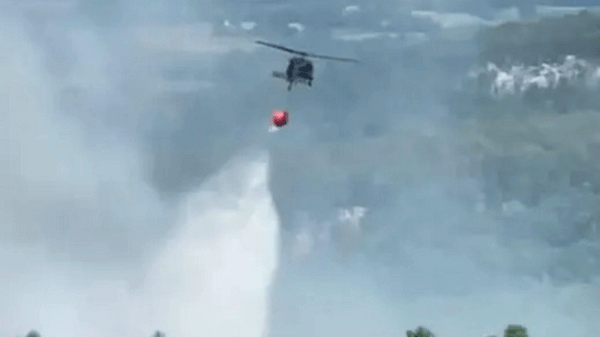 New York National Guard firefighting helicopter