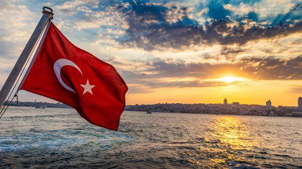 Turkey flag on a boat