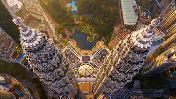 Petronas Towers from above