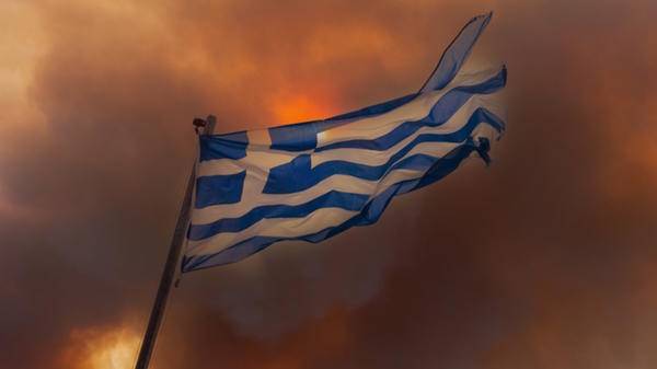 Greece wildfire flag