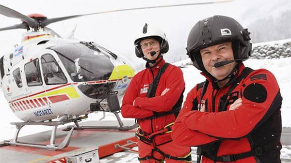 Helmet, men, helicopter, red