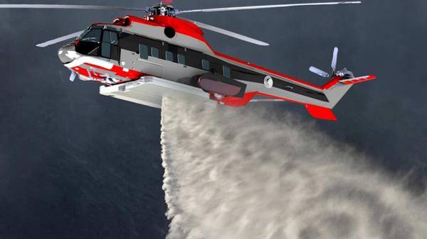 DART United Rotorcraft Super Puma firefighting system