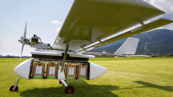 Plane with care packages