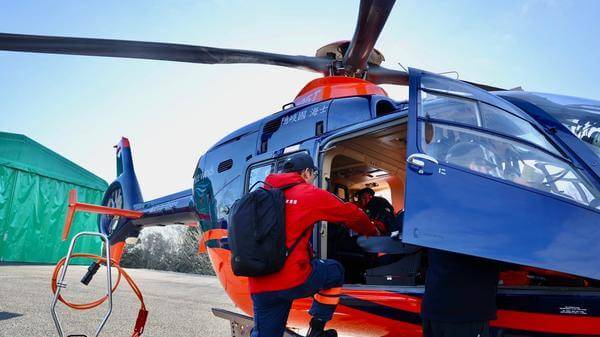 Japan earthquake ARROWS helicopter