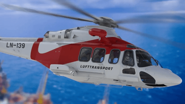 Lufttransport Equinor helicopter