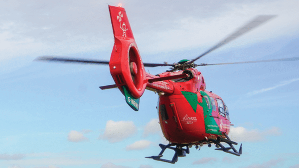 Wales Air Ambulance crew helicopter