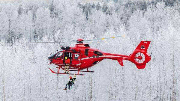 Image of helicopter in forest