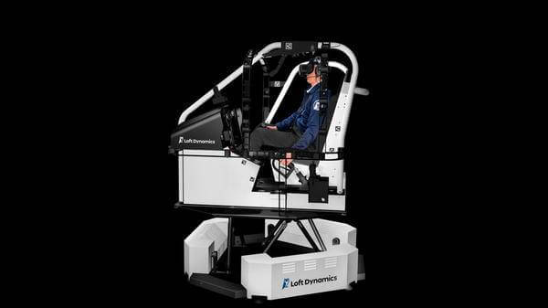 Image of man in flight simulator