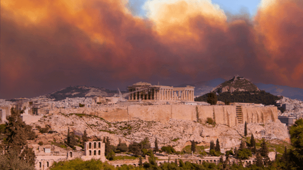 Athens in smoke