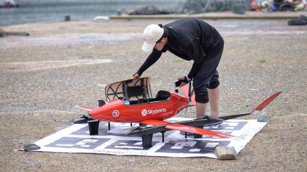Image of drone trials in Channel Islands