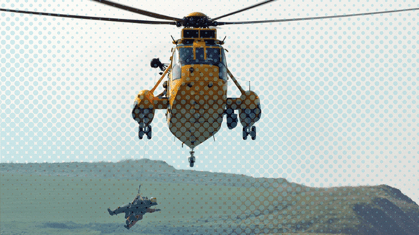 AI overlay over helicopter