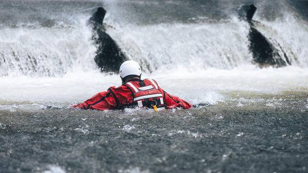 paramedic training in the water