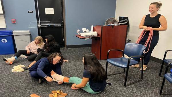 Medical training at emergency care conference