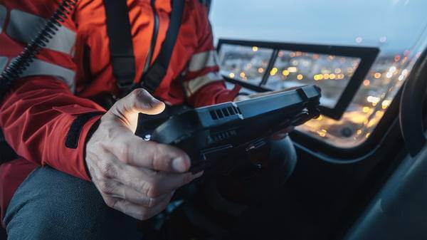 Paramedic using technology