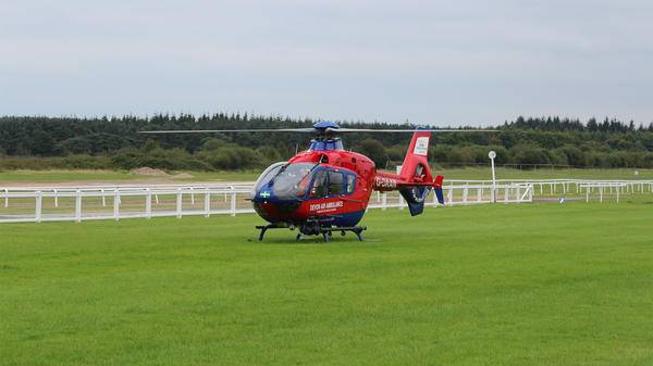Devon air ambulance parked