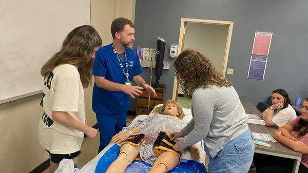 Demonstration of saving a life