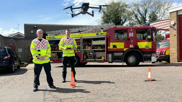 UAV being flown by Bedfordshire fire service