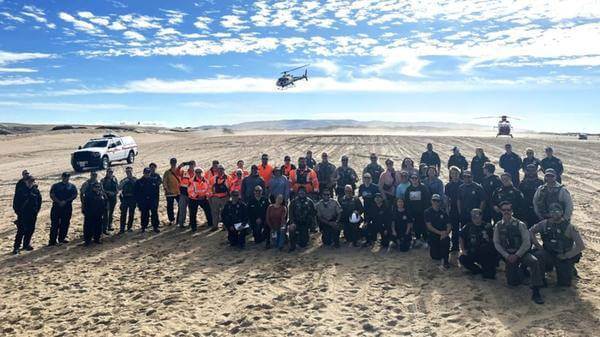 Mercy Air team posing for photo after critical response excersize