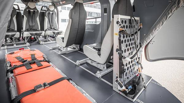 Inside of air ambulance