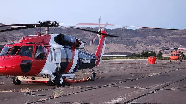 Helicopter parked