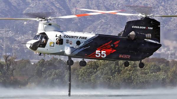 LA County fire helicopter