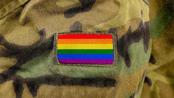 Pride flag sown into military uniform