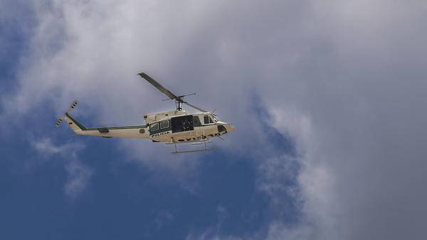 Helicopter in sky