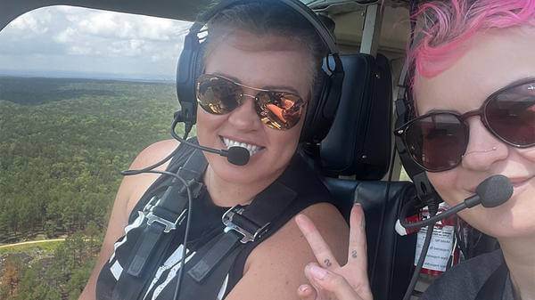 Brandi Rector selfie with co-pilot