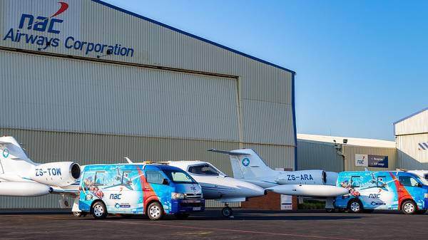 Planes parked outside NAC headquarters