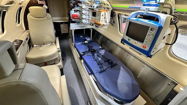 Inside of aircraft 