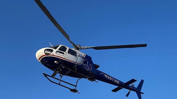 Helicopter in sky