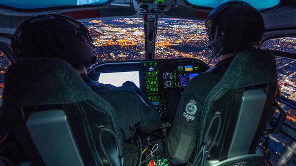 Pilots in a cockpit