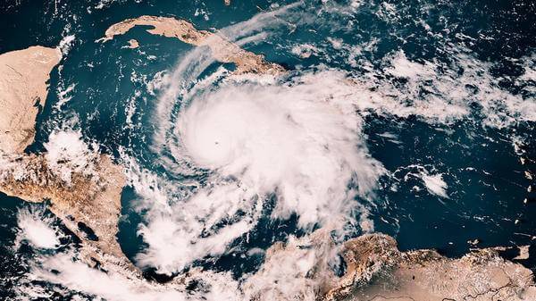 Hurricane aerial view