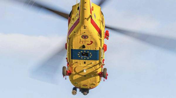 Yellow helicopter