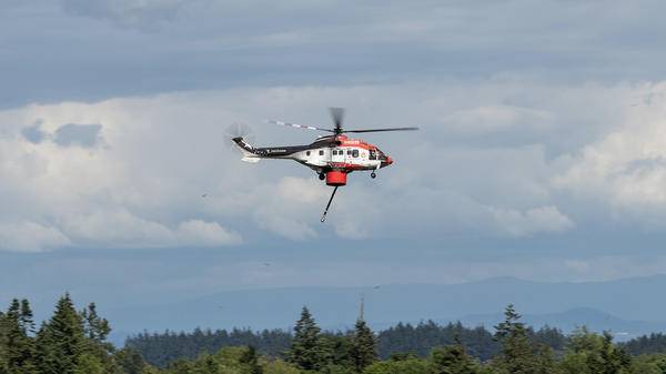 Helicopter mid-flight