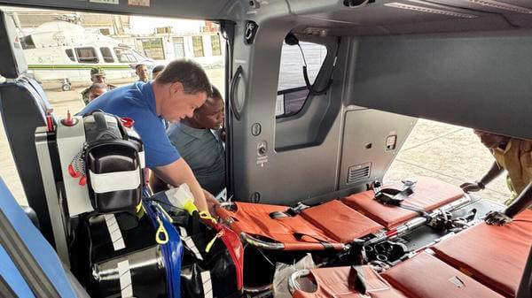 Bucher helicopter interior