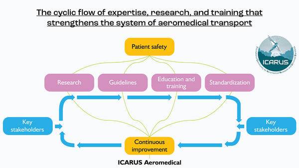 Graph about system of aeromedical transport
