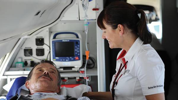 Nurse talking to patient